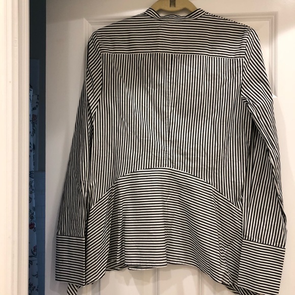French Connection Striped Button Top Blouse - Picture 4 of 5